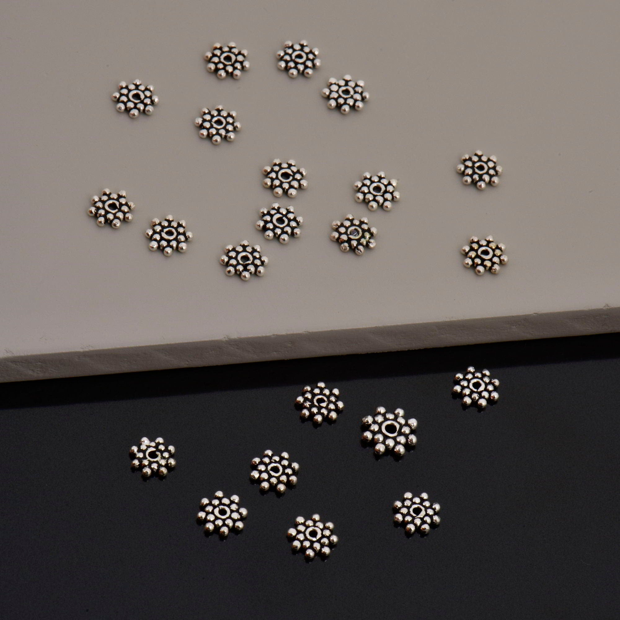 925 Sterling Silver Separators, Handmade Silver Separators, Solid Silver Beads, Spacer Beads, Jewelry Supply, M127