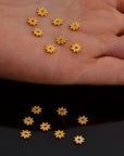 24K Gold Vermeil Separators, Handmade Silver Beads in 24K Gold, 925 Solid Silver Beads, Spacer Beads, Jewelry Supply, VM127