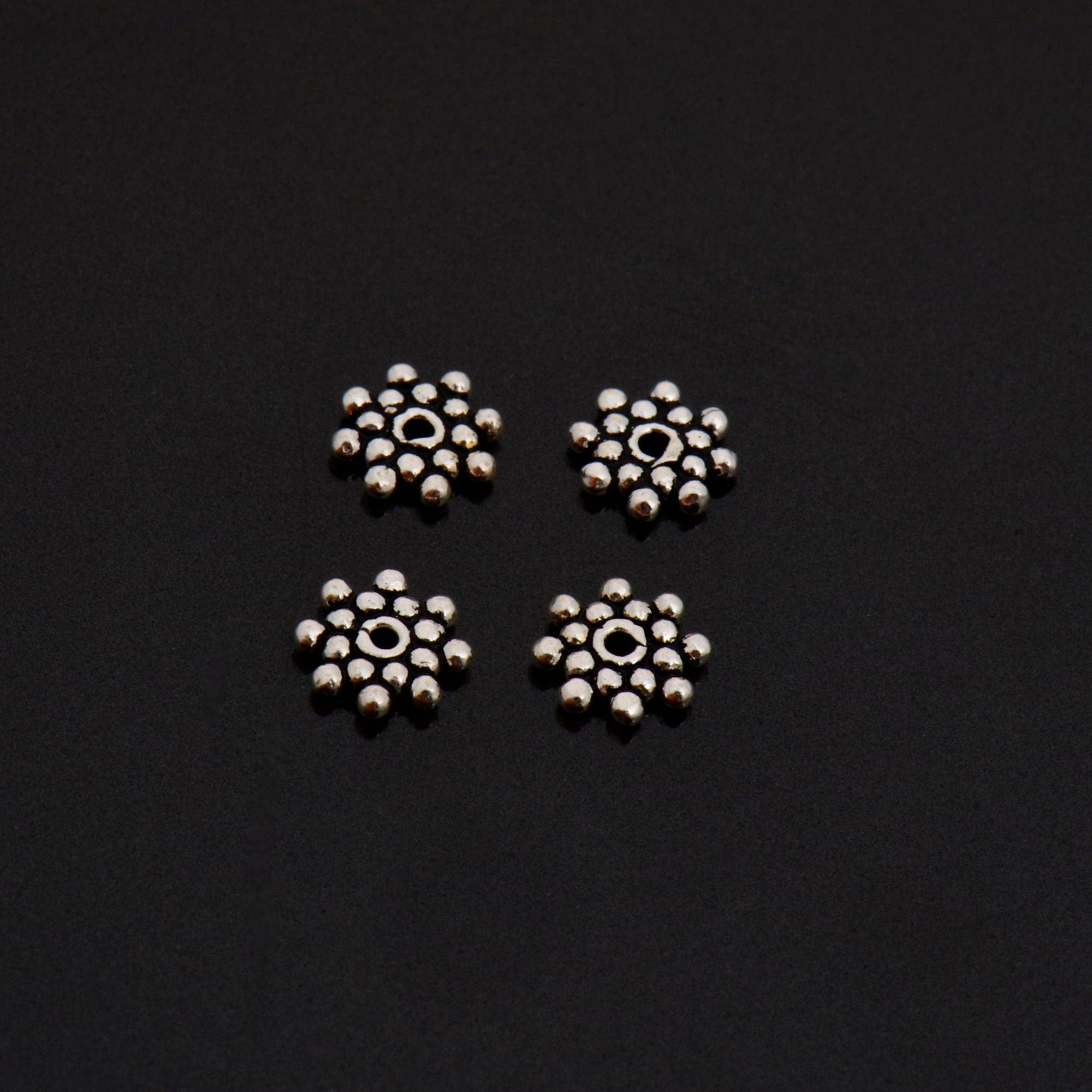 24K Gold Vermeil & 925 Silver Separators, Handmade Silver Beads in Gold, Solid Silver Beads, Spacer Beads, Jewelry Supply, M/VM127