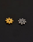24K Gold Vermeil & 925 Silver Separators, Handmade Silver Beads in Gold, Solid Silver Beads, Spacer Beads, Jewelry Supply, M/VM127