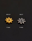 24K Gold Vermeil & 925 Silver Separators, Handmade Silver Beads in Gold, Solid Silver Beads, Spacer Beads, Jewelry Supply, M/VM127