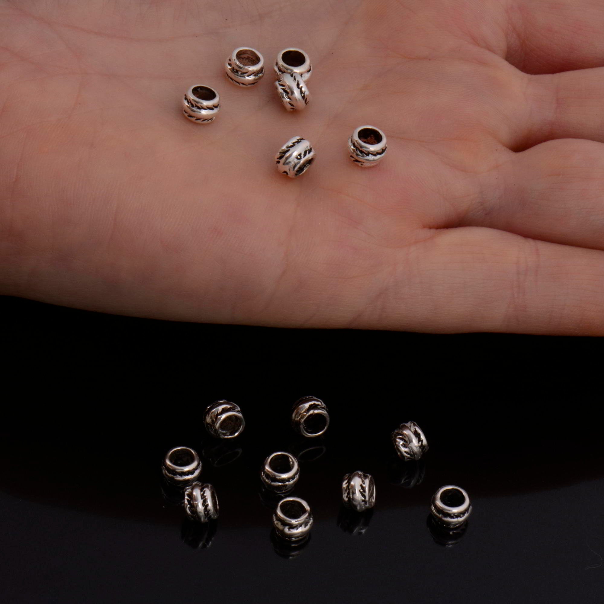 925 Sterling Silver Large Hole Bead Rings, Silver Hole Beads Rings, Solid Silver Rings, Jewelry Making Findings, M139