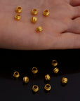 24K Gold Vermeil Large Hole Bead Rings, 925 Silver Hole Beads Rings, 24K Gold Plated Bead Rings, Jewelry Making Findings, VM139