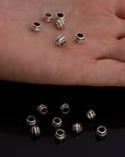 24K Gold Vermeil & 925 Silver Large Hole Bead Rings, Silver Hole Beads Rings, 24K Gold Plated Bead Rings, Jewelry Making Findings, M/VM139