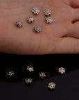 925 Sterling Silver Flower Beads, Handmade Silver Spacer Beads, Solid Silver floral Beads, Jewelry Supply, M142