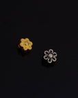 24K Gold Vermeil and 925 Silver Flower Beads, Handmade Silver Beads in Gold, Solid Silver Beads, Gold Floral Beads, Jewelry Supply, M/VM142