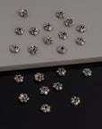 24K Gold Vermeil & 924 Silver Bead Caps, Handmade Silver Bead Caps in Gold, Silver Bead Caps, Spacer Bead Caps, Jewelry Supplies, M/VM143