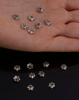 24K Gold Vermeil & 924 Silver Bead Caps, Handmade Silver Bead Caps in Gold, Silver Bead Caps, Spacer Bead Caps, Jewelry Supplies, M/VM143