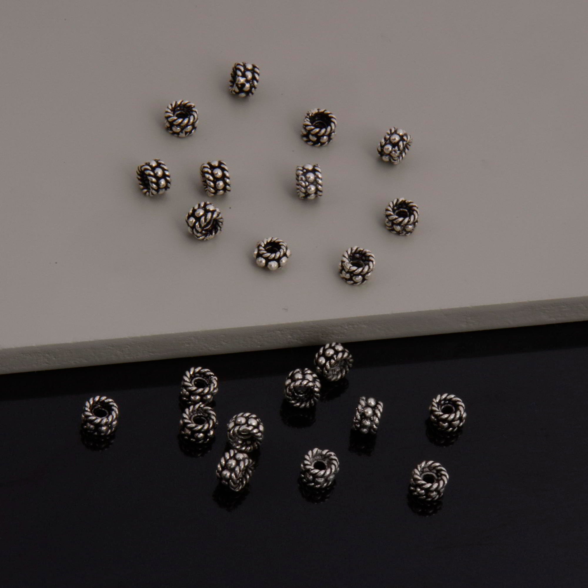 925 Sterling Silver Separators, Handmade Silver Separators, Solid Silver Beads, Spacer Beads, Jewelry Supply, M144
