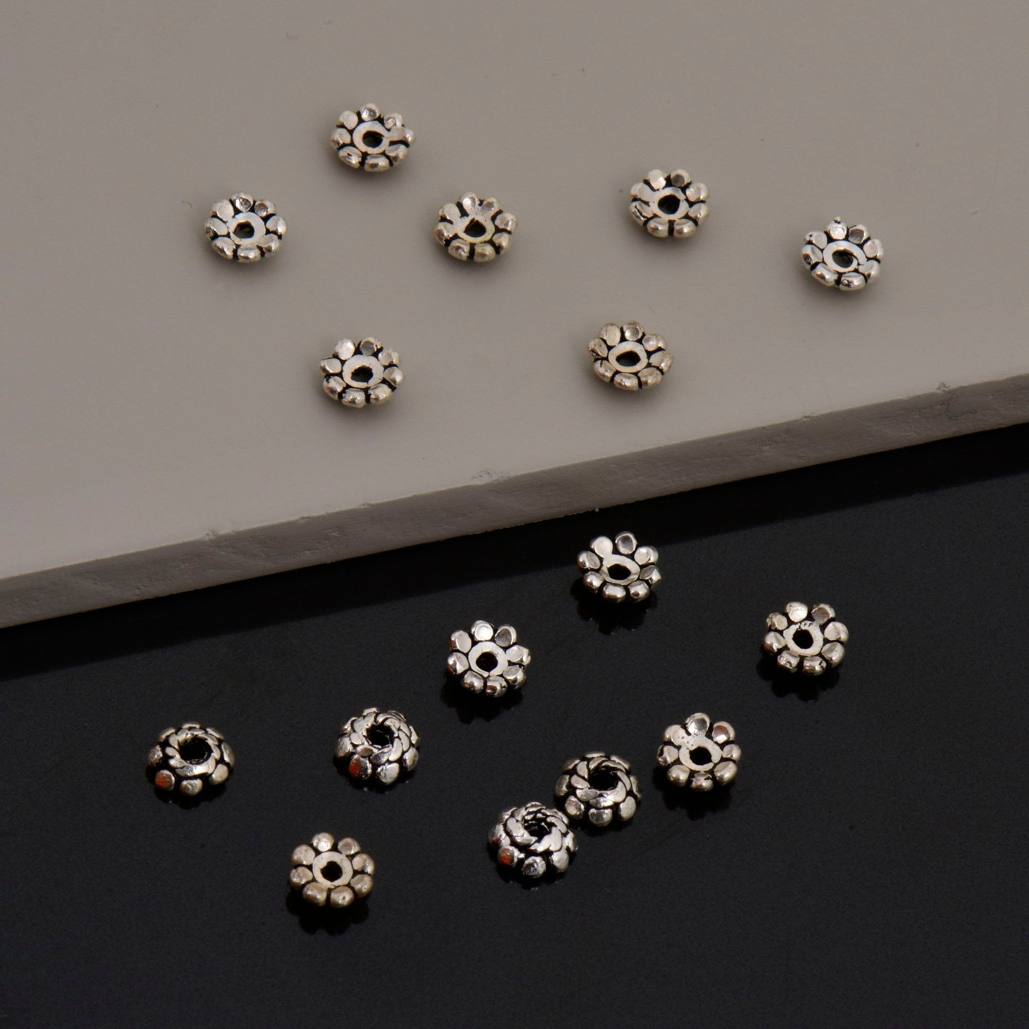 925 Sterling Silver Separators, Handmade Silver Separators, 925 Solid Silver Beads, Spacer Beads, Jewelry Supply, M128