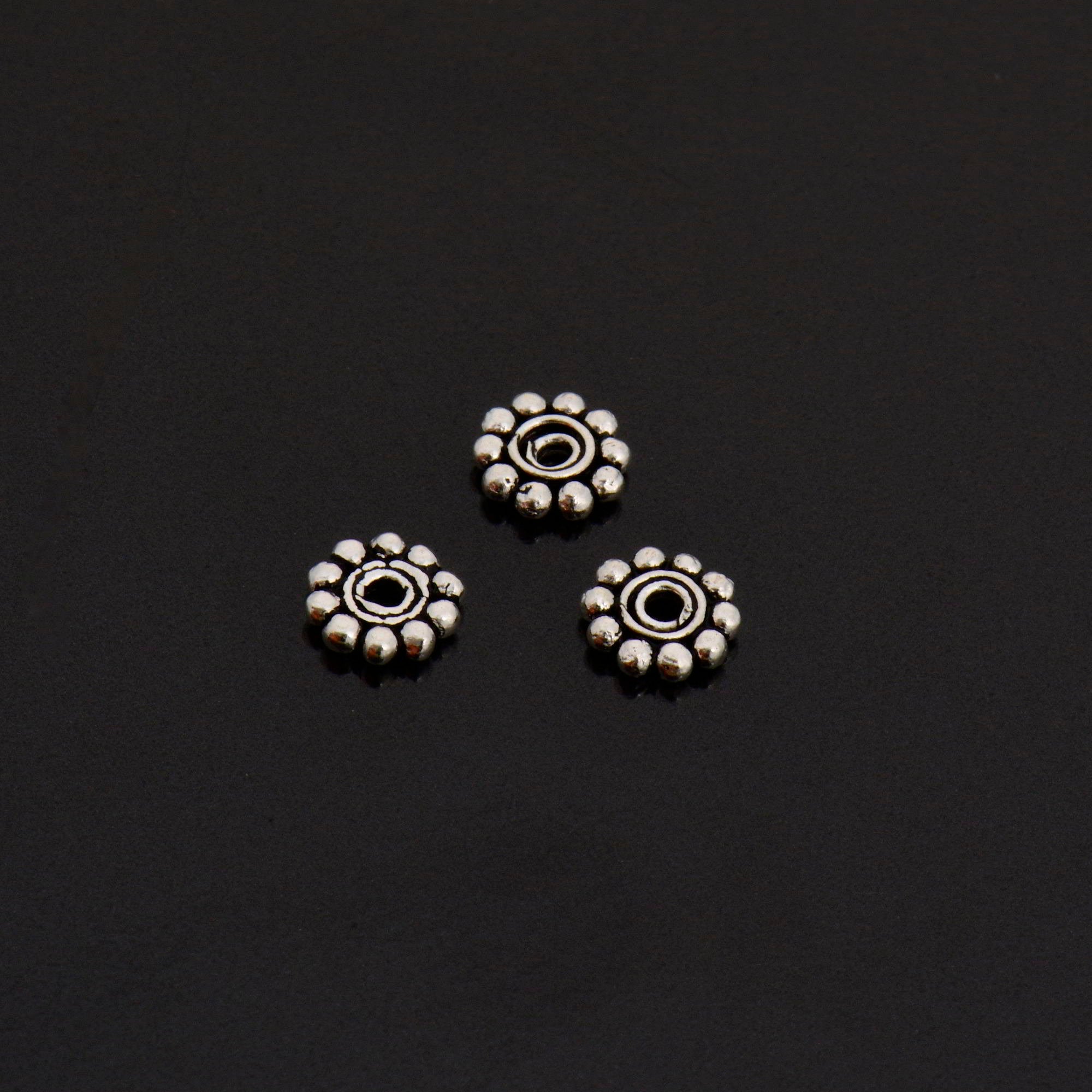925 Sterling Silver Separators, Handmade Silver Separators, Solid Silver Beads, Spacer Beads, Jewelry Supply, M130A