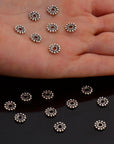 925 Sterling Silver Separators, Handmade Silver Separators, Solid Silver Beads, Spacer Beads, Jewelry Supply, M130B