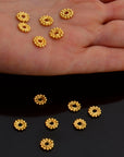 24K Gold Vermeil & 925 Silver Separators, Handmade Silver Beads in Gold, Solid Silver Beads, Spacer Beads, Jewelry Supply, M/VM130 A-B