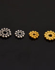24K Gold Vermeil & 925 Silver Separators, Handmade Silver Beads in Gold, Solid Silver Beads, Spacer Beads, Jewelry Supply, M/VM130 A-B