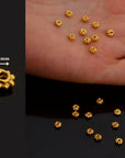 24K Gold Vermeil Separators, Handmade Silver Beads in 24K Gold, 925 Solid Silver Beads, Spacer Beads, Jewelry Supply, VM133
