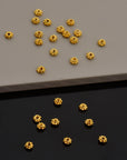24K Gold Vermeil Separators, Handmade Silver Beads in 24K Gold, 925 Solid Silver Beads, Spacer Beads, Jewelry Supply, VM133