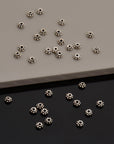 24K Gold Vermeil & 925 Silver Separators, Handmade Silver Beads in Gold, Solid Silver Beads, Spacer Beads, Jewelry Supply, M/VM133