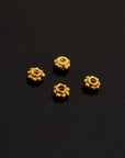 24K Gold Vermeil & 925 Silver Separators, Handmade Silver Beads in Gold, Solid Silver Beads, Spacer Beads, Jewelry Supply, M/VM133