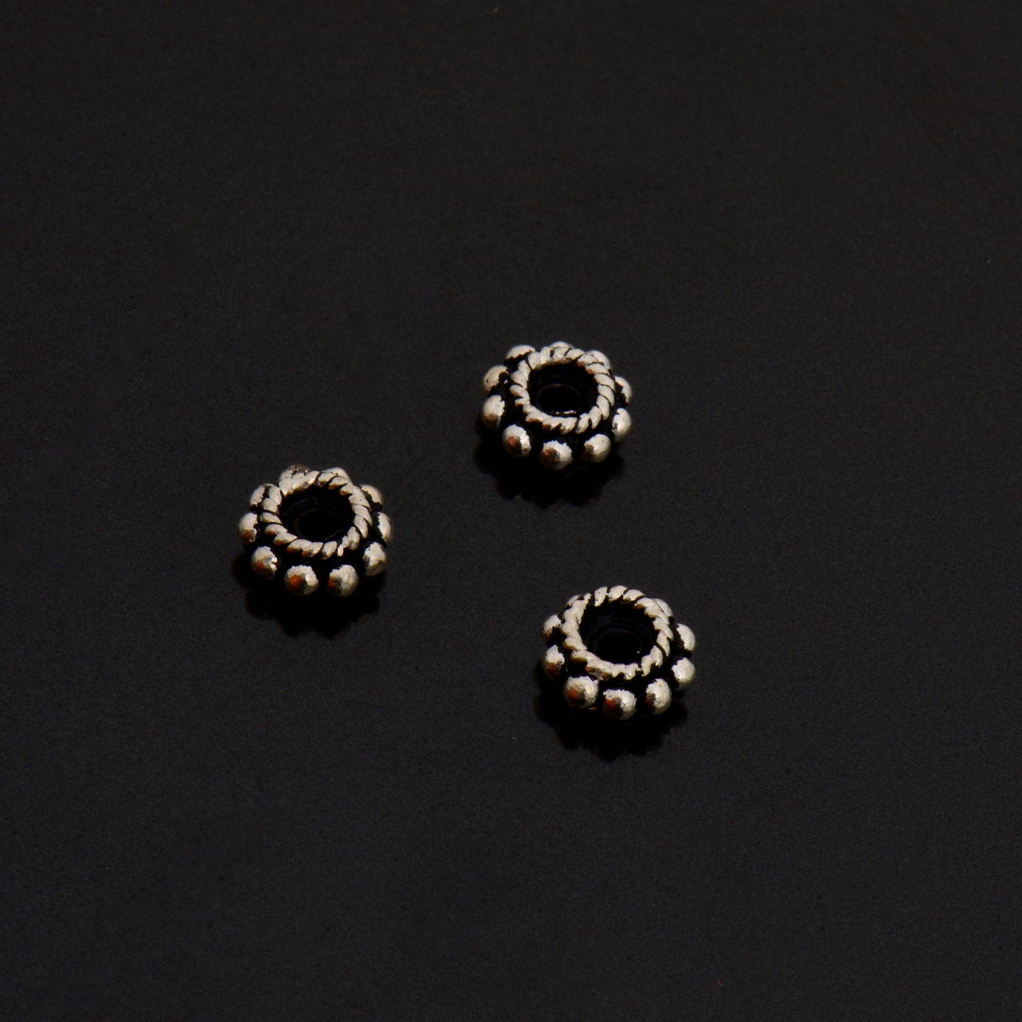 925 Sterling Silver Separators, Handmade Silver Separators, Solid Silver Beads, Spacer Beads, Jewelry Supply, M134B