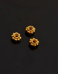 24K Gold Vermeil Separators, Handmade Silver Beads in 24K Gold, 925 Solid Silver Beads, Spacer Beads, Jewelry Supply, VM134A