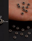 24K Gold Vermeil & 925 Silver Separators, Handmade Silver Beads in Gold, Solid Silver Beads, Spacer Beads, Jewelry Supply, M/VM134 A-B