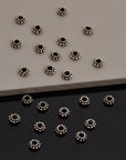 24K Gold Vermeil & 925 Silver Separators, Handmade Silver Beads in Gold, Solid Silver Beads, Spacer Beads, Jewelry Supply, M/VM134 A-B
