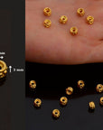 24K Gold Vermeil Separators, Handmade Silver Beads in 24K Gold, 925 Solid Silver Beads, Spacer Beads, Jewelry Supply, VM135A
