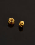 24K Gold Vermeil Separators, Handmade Silver Beads in 24K Gold, 925 Solid Silver Beads, Spacer Beads, Jewelry Supply, VM135A