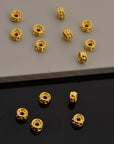 24K Gold Vermeil Separators, Handmade Silver Beads in 24K Gold, 925 Solid Silver Beads, Spacer Beads, Jewelry Supply, VM135B