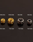 24K Gold Vermeil & 925 Silver Separators, Handmade Silver Beads in 24K Gold, Solid Silver Beads, Spacer Beads, Jewelry Supply, M/VM135 A-B