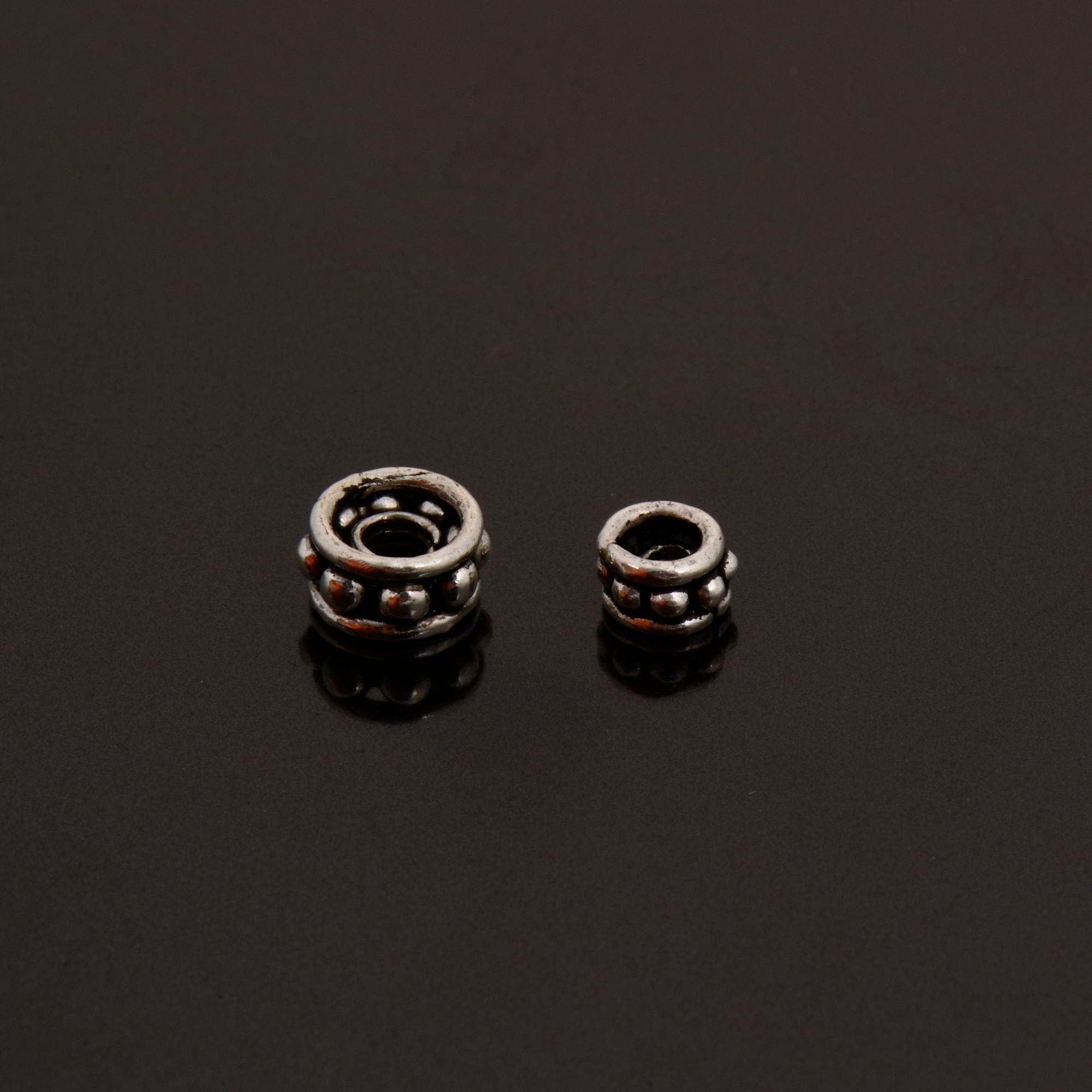 24K Gold Vermeil & 925 Silver Separators, Handmade Silver Beads in 24K Gold, Solid Silver Beads, Spacer Beads, Jewelry Supply, M/VM135 A-B