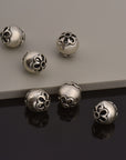 925 Sterling Silver Large Sized Capped Seamless Beads, Handmade Silver Bead, Solid Silver Beads, Jewelry Supply, M108A