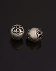 925 Sterling Silver Large Sized Capped Seamless Beads, Handmade Silver Bead, Solid Silver Beads, Jewelry Supply, M108A