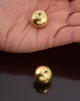 24K Gold Vermeil Large Sized Capped Seamless Beads, Handmade Silver Beads in 24K Gold, 925 Solid Silver Beads, Jewelry Supply, VM108C