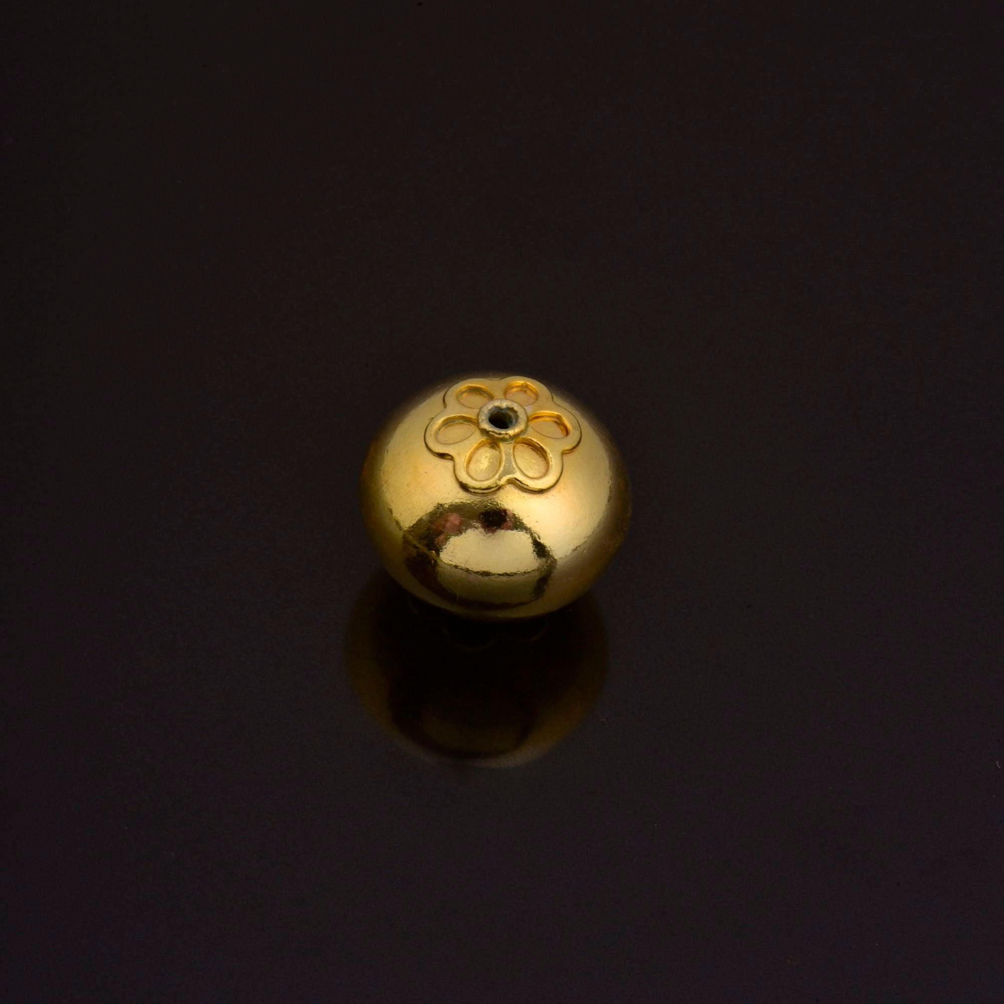 24K Gold Vermeil Large Sized Capped Seamless Beads, Handmade Silver Beads in 24K Gold, 925 Solid Silver Beads, Jewelry Supply, VM108C