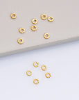 24K Gold Vermeil & 925 Silver 40 Pcs Rope Design Jump Rings, Closed Rope Jump Rings, Closed Rope Rings Seperator, Findings, M/VM70