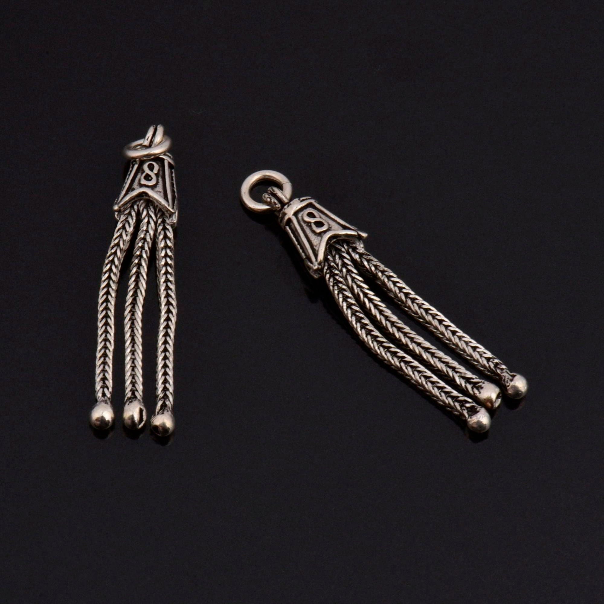 24K Gold Vermeil Small Tassels, Handmade Silver Tassels in 24K Gold, 925 Solid Silver Tassels, Pendants Tassels, Jewelry Supply, M/VM105