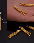 24K Gold Vermeil Small Tassels, Handmade Silver Tassels in 24K Gold, 925 Solid Silver Tassels, Pendants Tassels, Jewelry Supply, M/VM105