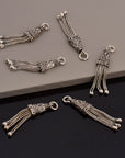 925 Sterling Silver Small Tassels, Handmade Silver Tassels, Solid Silver Tassels, Pendants Tassels, Jewelry Supply, M106