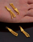 24K Gold Vermeil Small Tassels, Handmade Silver Tassels in Gold, 925 Solid Silver Tassels, Pendants Tassels, Jewelry Supply, VM106
