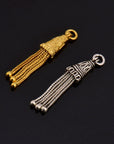 24K Gold Vermeil & 925 Silver Small Tassels, Handmade Silver Tassels in 24K Gold, Silver Tassels, Pendants Tassels, Jewelry Supply, M/VM106