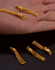 24K Gold Vermeil Small Tassels, Handmade Silver Tassels in 24K Gold, 925 Solid Silver Tassels, Pendants Tassels, Jewelry Supply, VM107
