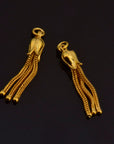 24K Gold Vermeil Small Tassels, Handmade Silver Tassels in 24K Gold, 925 Solid Silver Tassels, Pendants Tassels, Jewelry Supply, VM107