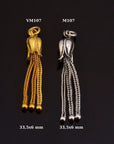 24K Gold Vermeil & 925 Silver Small Tassels, Handmade Silver Tassels in Gold, Silver Tassels, Pendants Tassels, Jewelry Supply, M/VM107