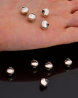 925 Sterling Silver Round Beads, Handmade Silver Beads, Solid Silver Beads, Spacer Beads, Handmade Beads, Jewelry Supply, M119B