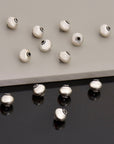 925 Sterling Silver Round Beads, Handmade Silver Beads, Solid Silver Beads, Spacer Beads, Handmade Beads, Jewelry Supply, M119B