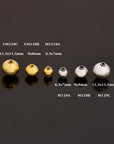 24K Gold Vermeil & 925 Silver Round Beads, Handmade Silver Beads inGold , Solid Silver Beads, Handmade Beads, Jewelry Supply, M/VM119 A-C