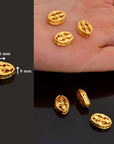 24K Gold Vermeil Flat Tube Spacer Beads, Handmade Silver Spacer Beads in 24K Gold, 925 Silver Spacer Beads, Jewelry Supplies, VM120