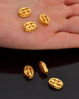 24K Gold Vermeil and 925 Silver Flat Tube Spacer Beads, Handmade Silver Spacer Beads in Gold, Silver Spacer Beads, Jewelry Supplies, M/VM120