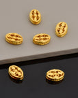 24K Gold Vermeil and 925 Silver Flat Tube Spacer Beads, Handmade Silver Spacer Beads in Gold, Silver Spacer Beads, Jewelry Supplies, M/VM120